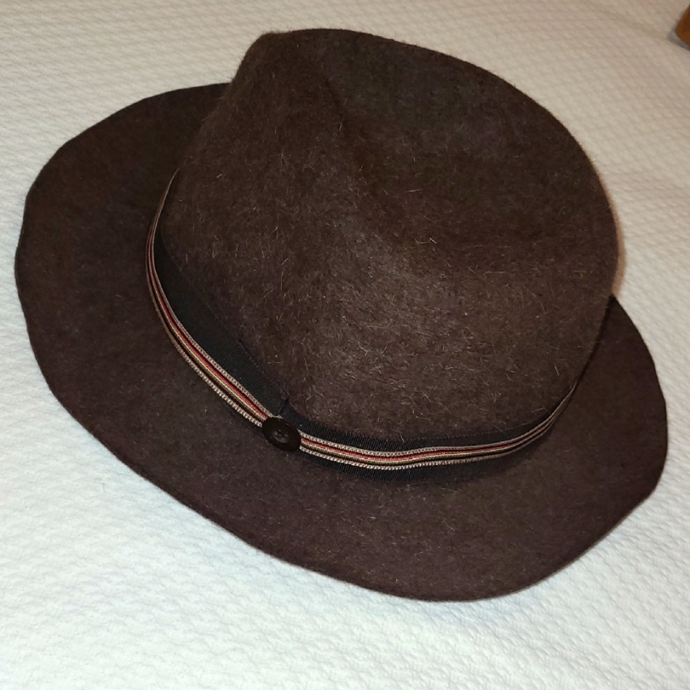 KELLY CHRISTY  Brown Felt Fedora Hat. Made In The U.S.A.